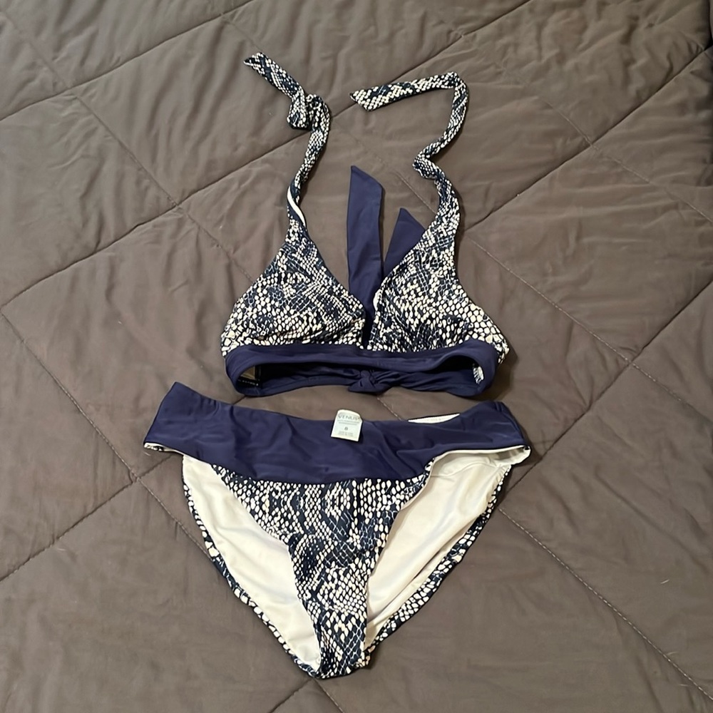 Venus halter bikini snake skin pattern only wore once. Smoke-free home.